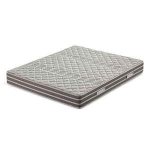 Materasso MADE IN ITALY DIAMOND 160X190 con Memory Foam, rivestimento in tessuto antiacaro millerighe Carbon e fascia traspirante laterale