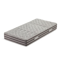 Materasso MADE IN ITALY DIAMOND 80X190 con Memory Foam, rivestimento in tessuto antiacaro millerighe Carbon e fascia traspirante laterale