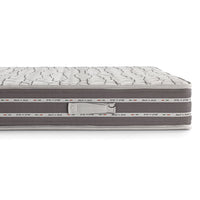 Materasso MADE IN ITALY DIAMOND 80X190 con Memory Foam, rivestimento in tessuto antiacaro millerighe Carbon e fascia traspirante laterale