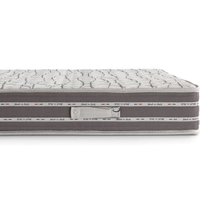 Materasso MADE IN ITALY DIAMOND 80X190 con Memory Foam, rivestimento in tessuto antiacaro millerighe Carbon e fascia traspirante laterale