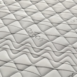 Materasso MADE IN ITALY DIAMOND 80X190 con Memory Foam, rivestimento in tessuto antiacaro millerighe Carbon e fascia traspirante laterale