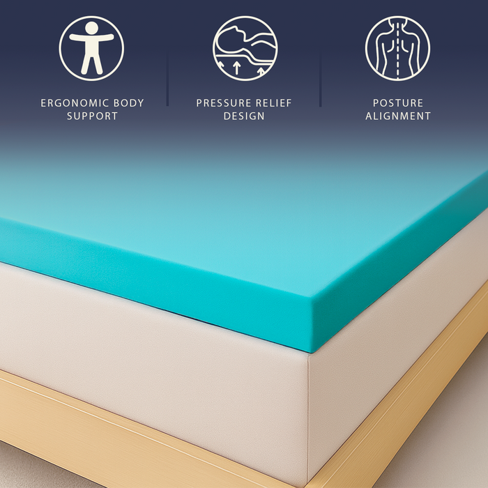 Topper Singolo 90x200 | Memory 9 Zone | 5 cm | Sfoderabile | Made in Italy