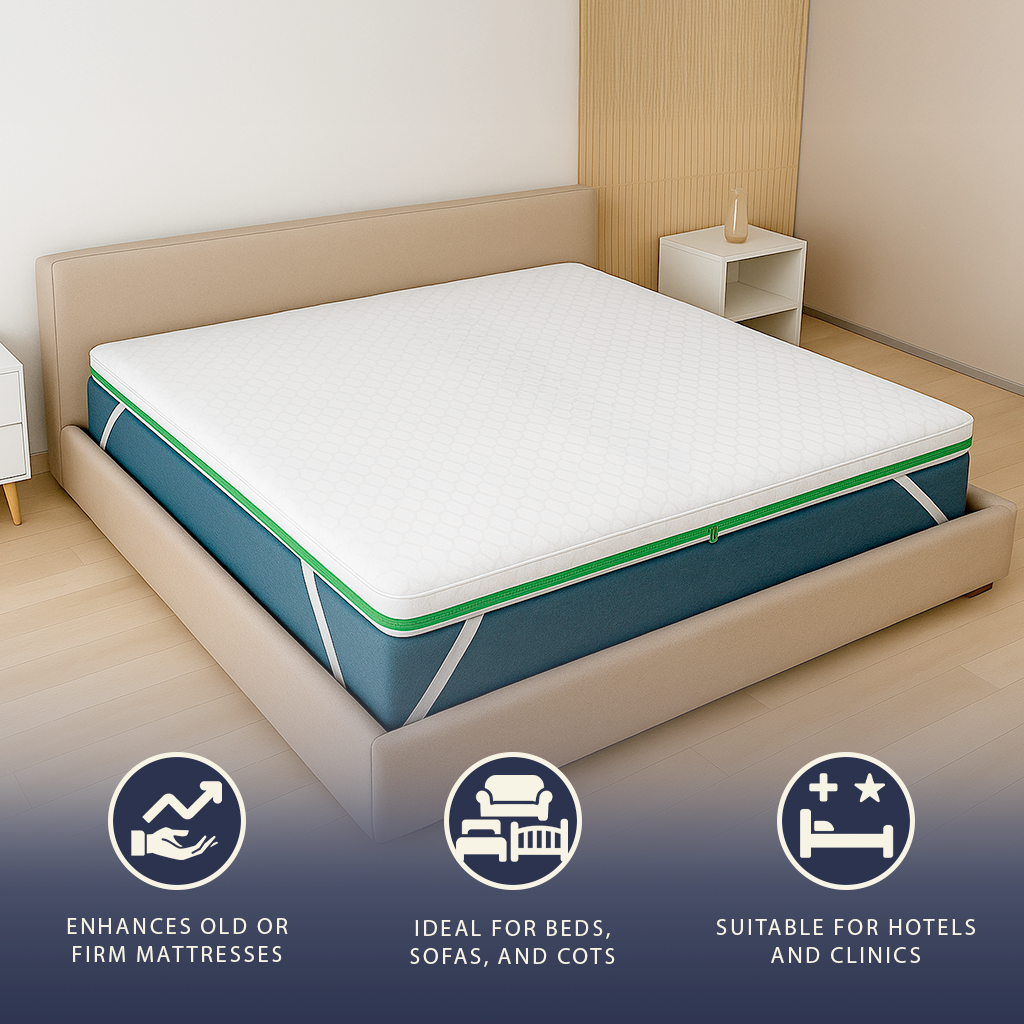 Topper matrimoniale 160 x 190 Memory Foam Breeze 9 zone | H 5 cm | Made in Italy