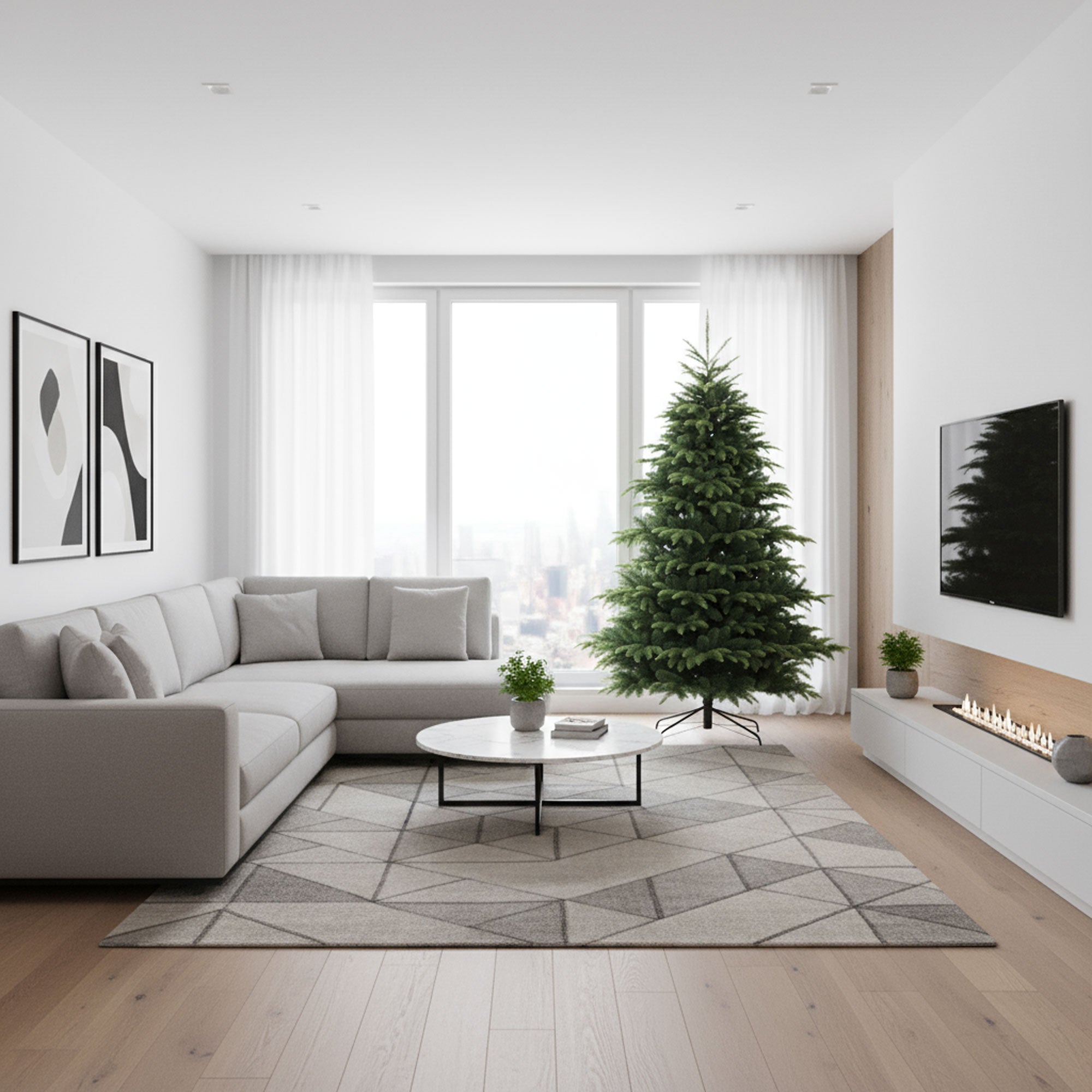 Wunorse - Albero di Natale Tradizionale in PE e PVC Ø104x150H cm, 500 Punte