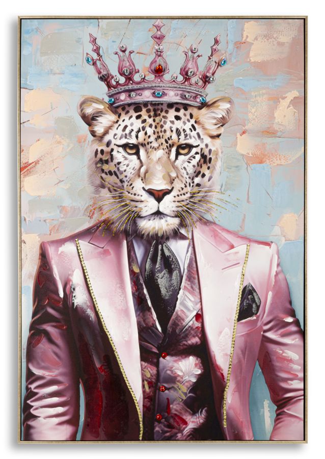 DIPINTO SU TELA KING -B- C/CORNICE 82X4,5X122