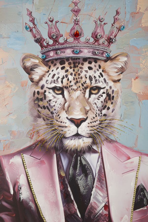 DIPINTO SU TELA KING -B- C/CORNICE 82X4,5X122