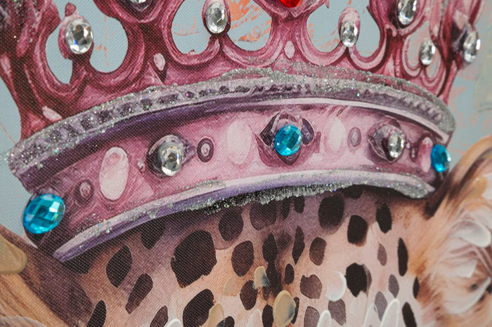 DIPINTO SU TELA KING -B- C/CORNICE 82X4,5X122