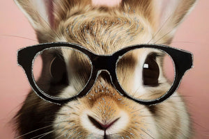 DIPINTO SU TELA LACCATO BUNNY C/CORNICE CM 62,5X2,8X62,5