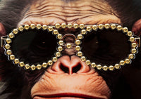 DIPINTO SU TELA LACCATO MONKY C/CORNICE CM 52,5X2,8X72,5