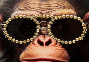 DIPINTO SU TELA LACCATO MONKY C/CORNICE CM 52,5X2,8X72,5