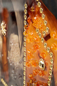 DIPINTO SU TELA LACCATO MONKY C/CORNICE CM 52,5X2,8X72,5