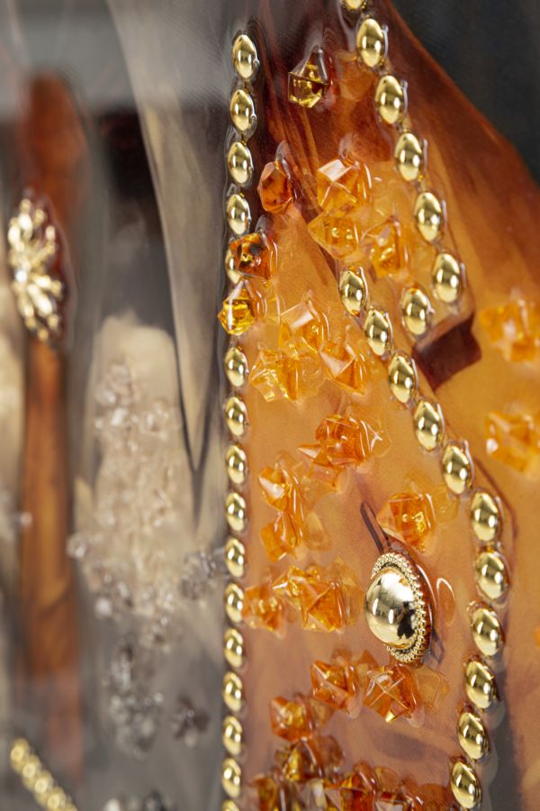 DIPINTO SU TELA LACCATO MONKY C/CORNICE CM 52,5X2,8X72,5