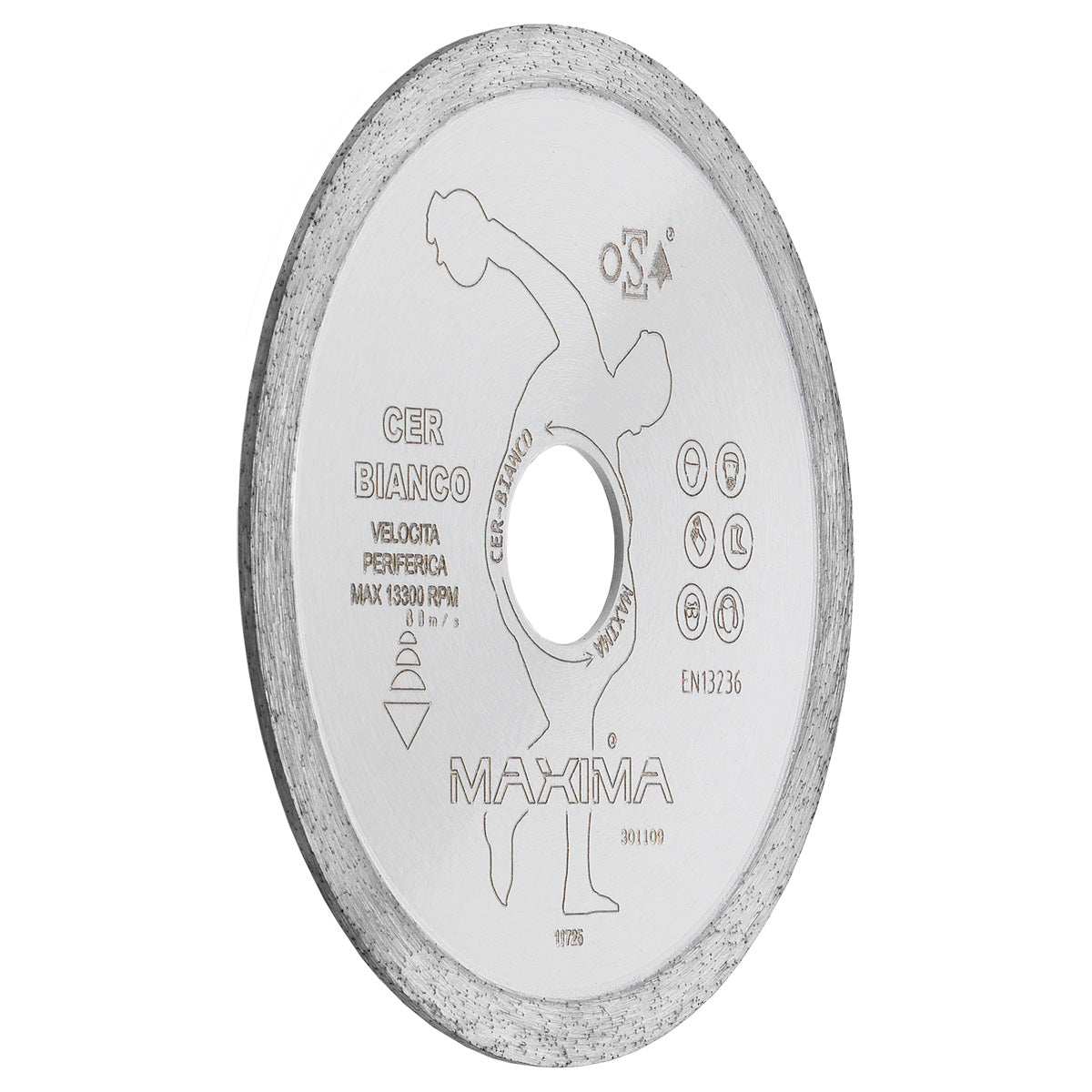 DISCO DIAM. CER BIANCO d.115 s/f - MAXIMA