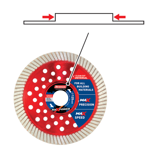 DISCO DIAMANTATO MAXPOWER UNIVERSAL - TURBO BENMAN  115 x 2.0 x 12W