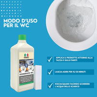 Detergente Acido in Gel per la Pulizia Disincrostante dei Water | DISINKROSTO WC 1LTx6Pz