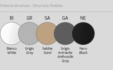 DISK GRIGIO ANTRACITE CON STAFFA DI FISSAGGIO E COPRIBASE 1186-75 ST12-GA