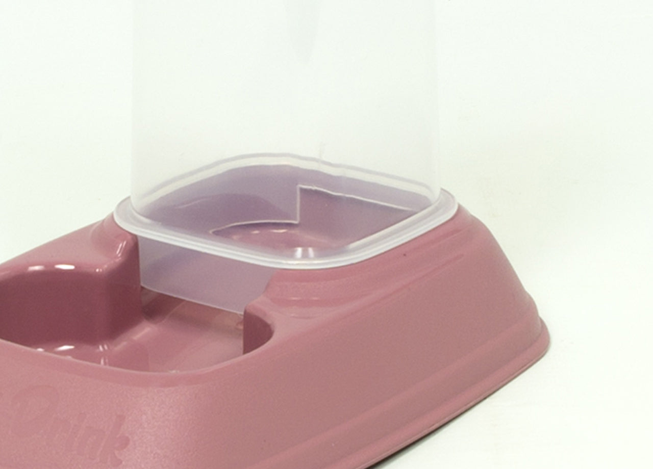 Dispenser Cibo/Acqua 0,7L Per Animali Modello 700083 Colore Rosa