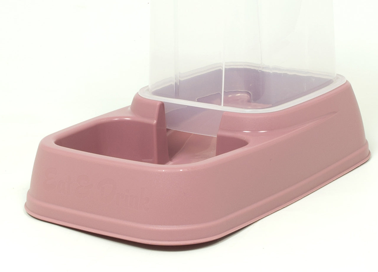 Dispenser Cibo/Acqua 3,7L Per Animali Modello 700085 Colore Rosa