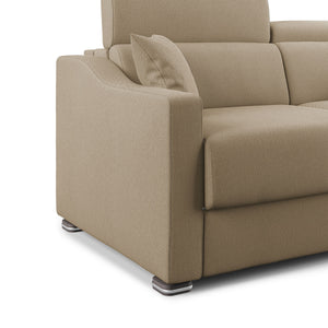 Amber Divano letto matrimoniale in tessuto smacchiabile T05 191 cm (mat. 140x197) beige