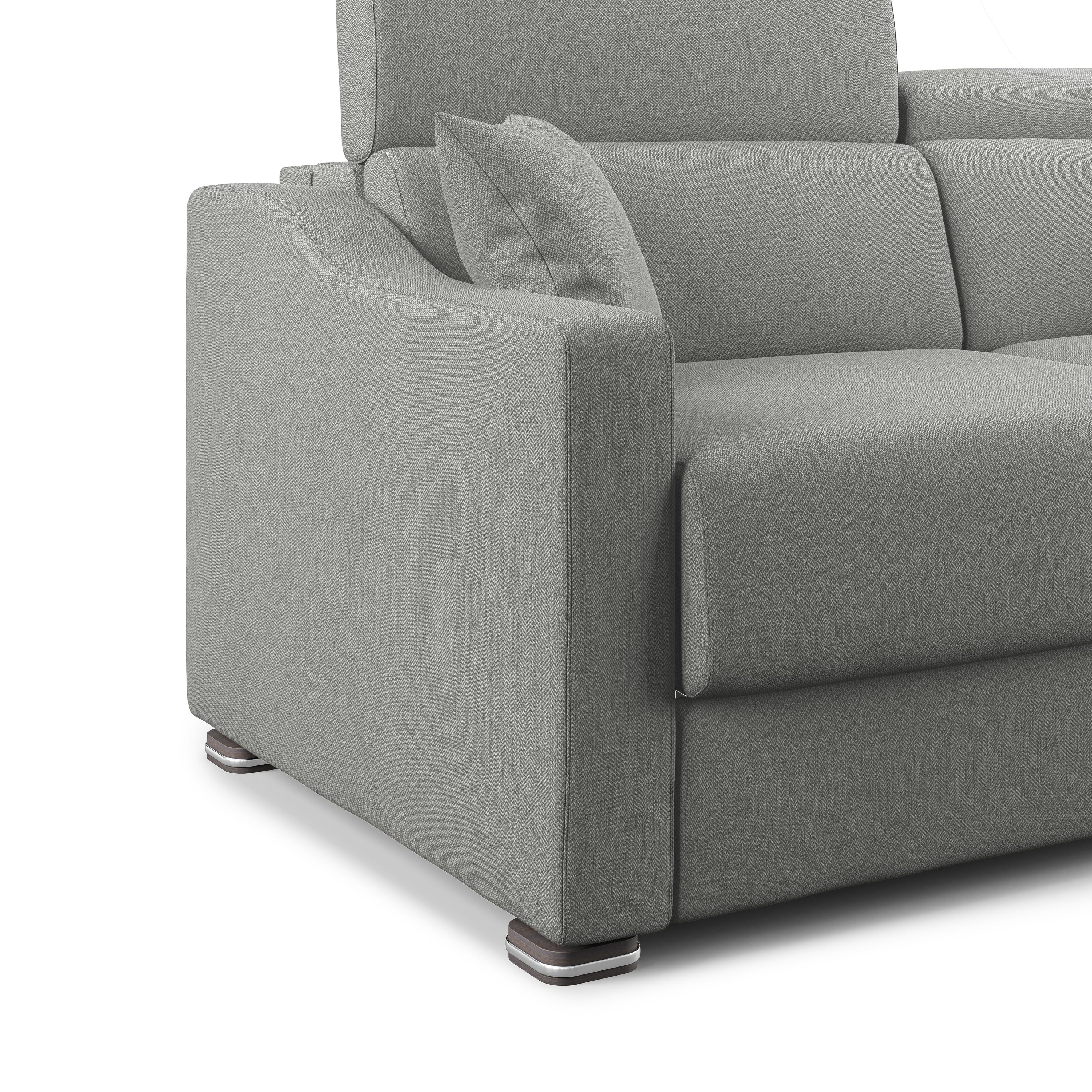 Amber Divano letto matrimoniale in tessuto smacchiabile T05 171 cm (mat. 120x197) grigio