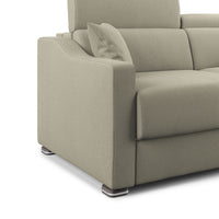 Amber Divano letto matrimoniale in tessuto smacchiabile T05 211 cm (mat. 160x197) panna