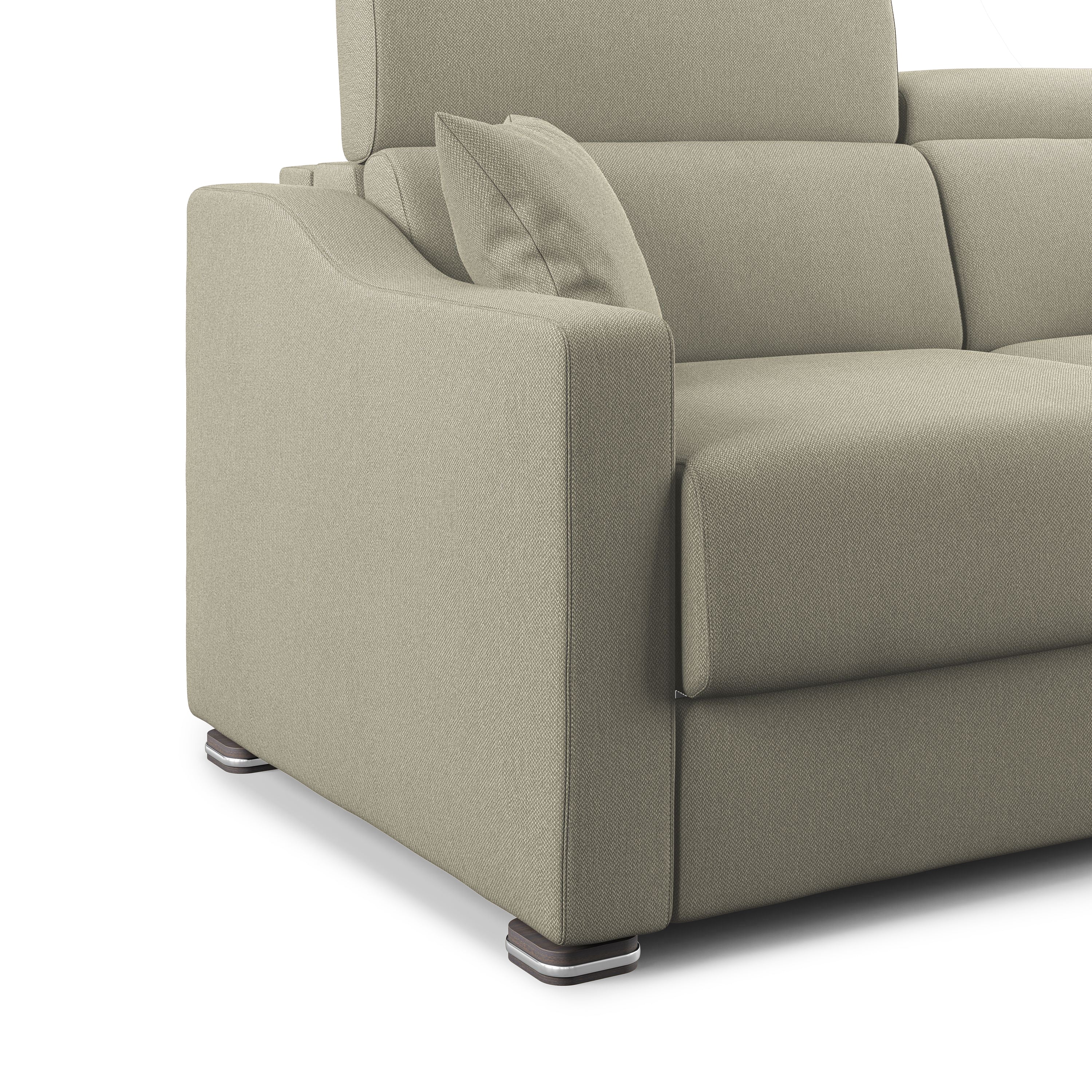 Amber Divano letto matrimoniale in tessuto smacchiabile T05 211 cm (mat. 160x197) panna