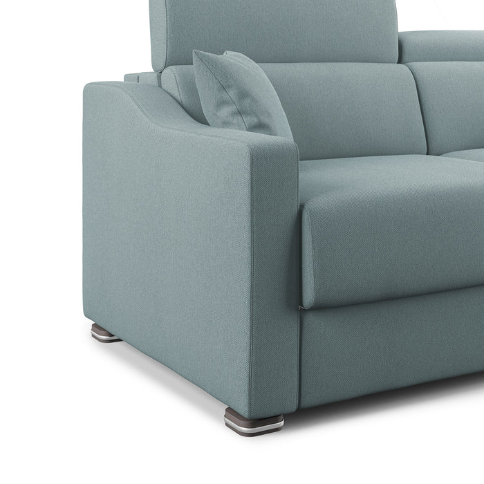 Amber Divano letto matrimoniale in tessuto smacchiabile T05 171 cm (mat. 120x197) carta da zucchero