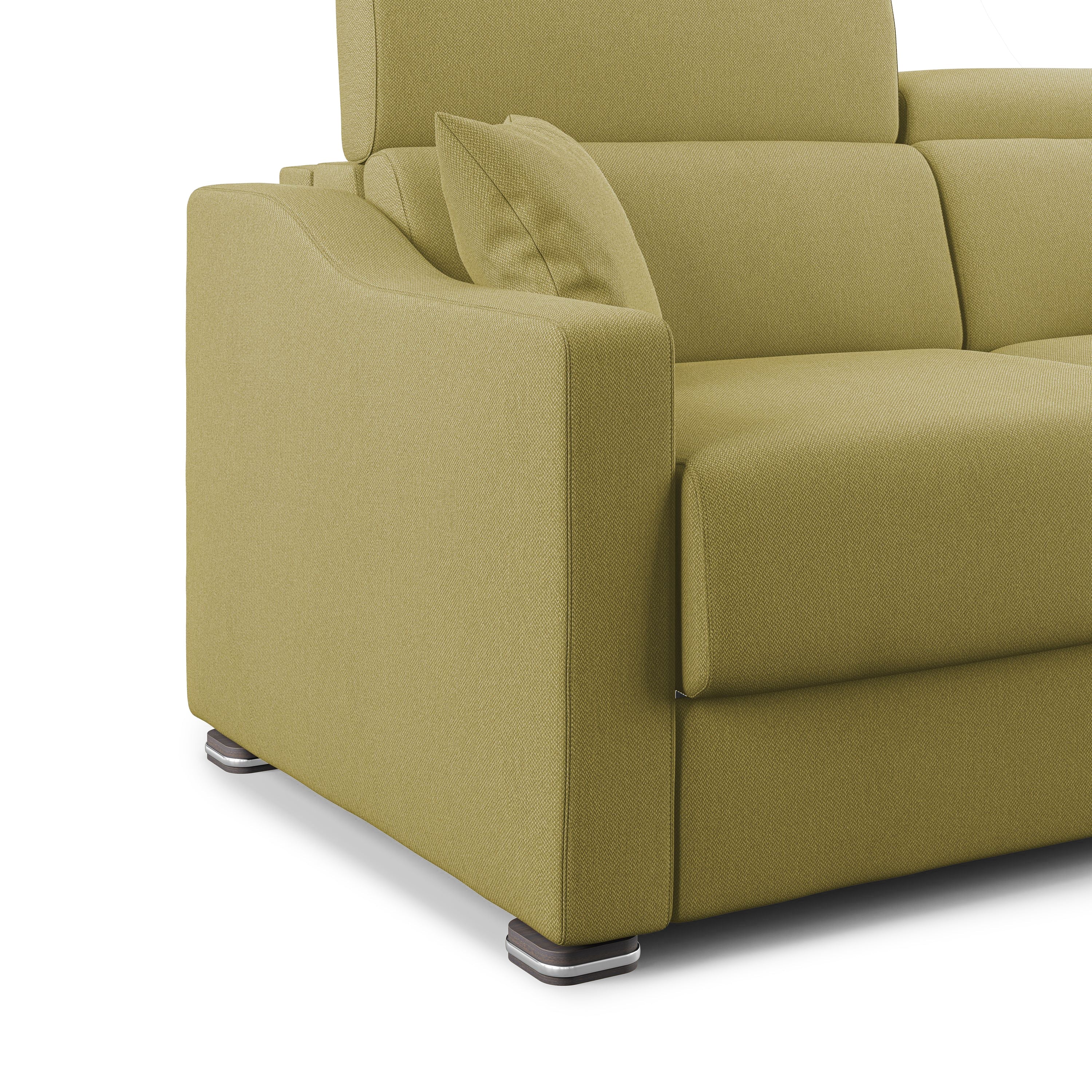 Amber Divano letto matrimoniale in tessuto smacchiabile T05 171 cm (mat. 120x197) giallo