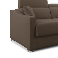 Amber Divano letto matrimoniale in tessuto smacchiabile T05 171 cm (mat. 120x197) marrone
