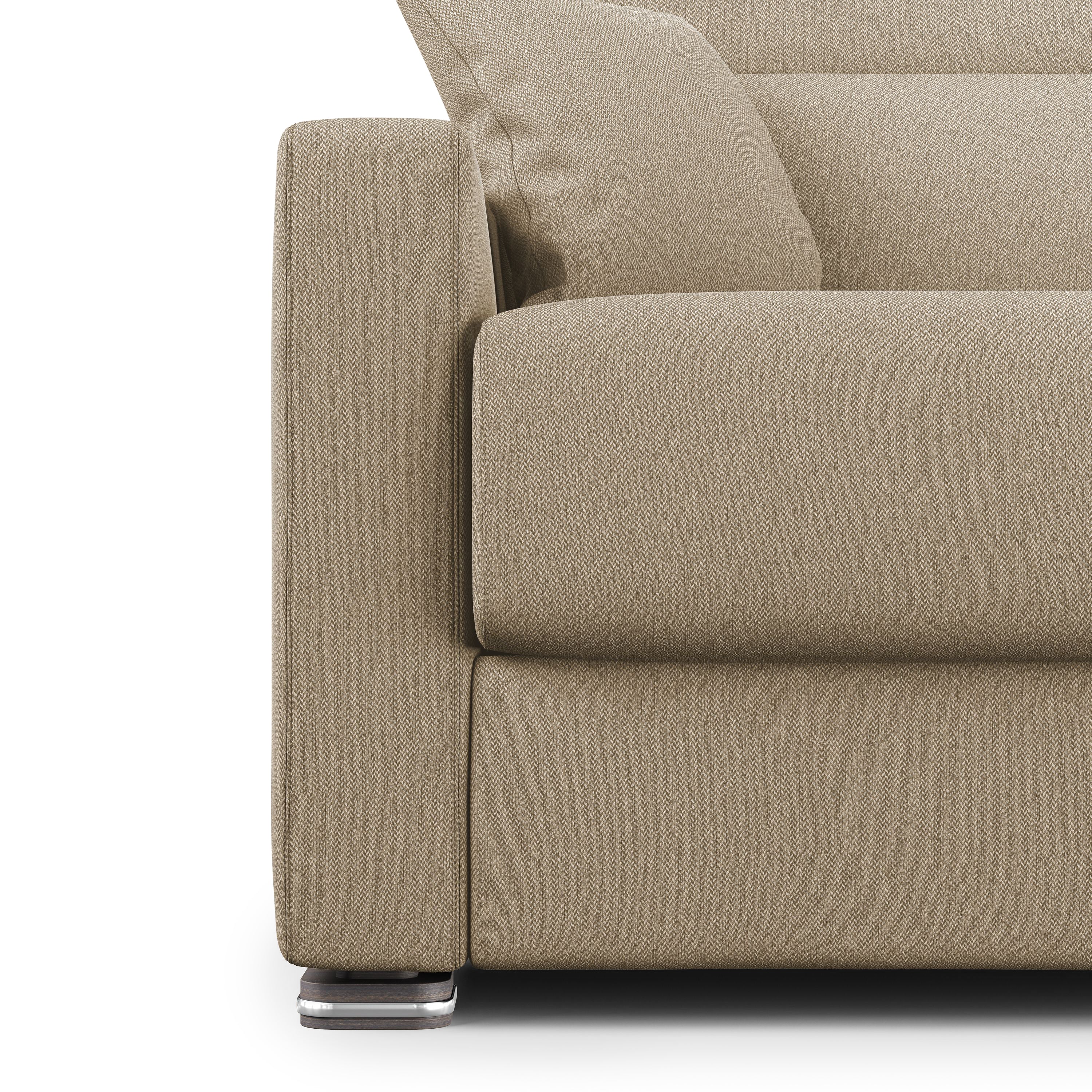 Amber Divano letto matrimoniale in tessuto smacchiabile T05 191 cm (mat. 140x197) beige