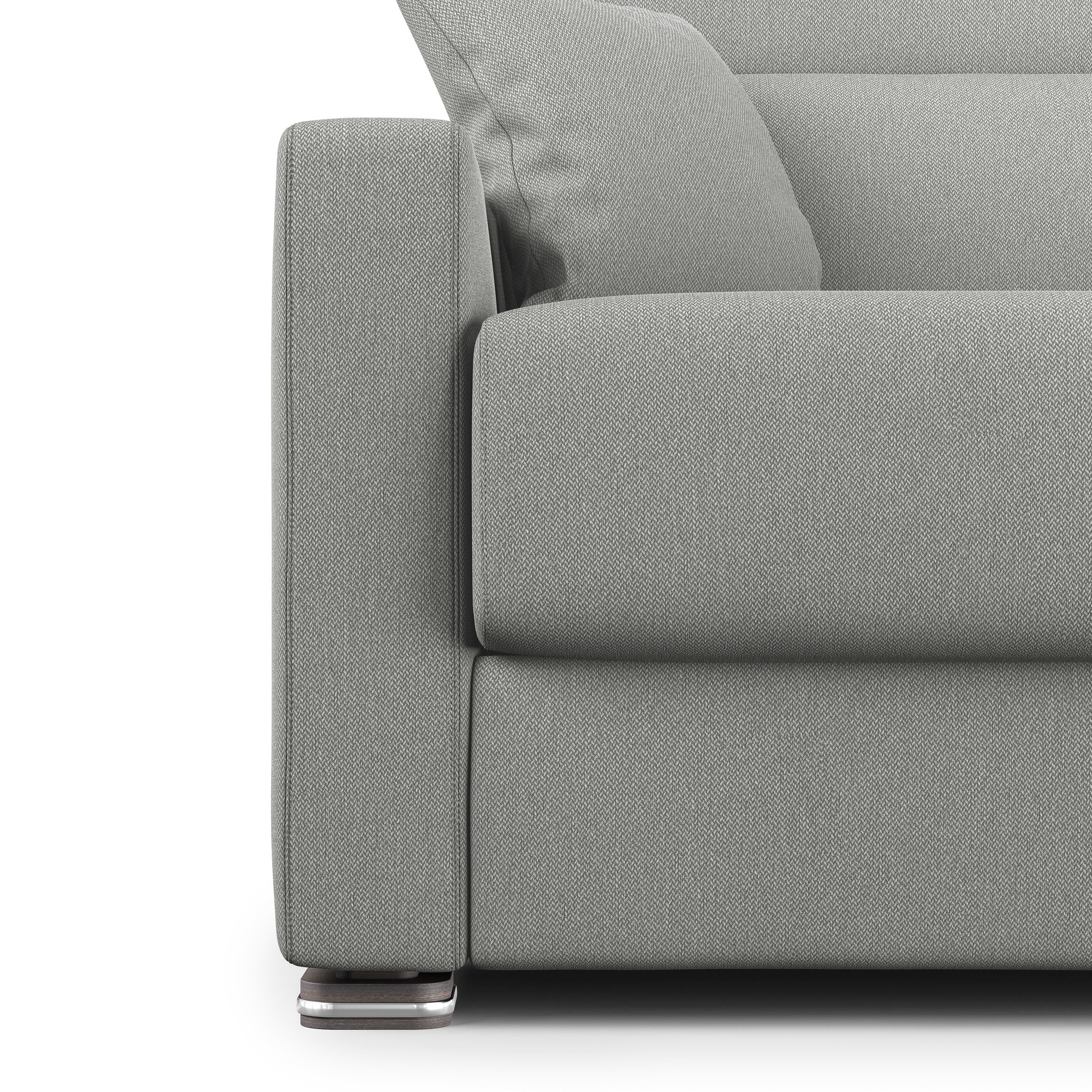 Amber Divano letto matrimoniale in tessuto smacchiabile T05 191 cm (mat. 140x197) grigio