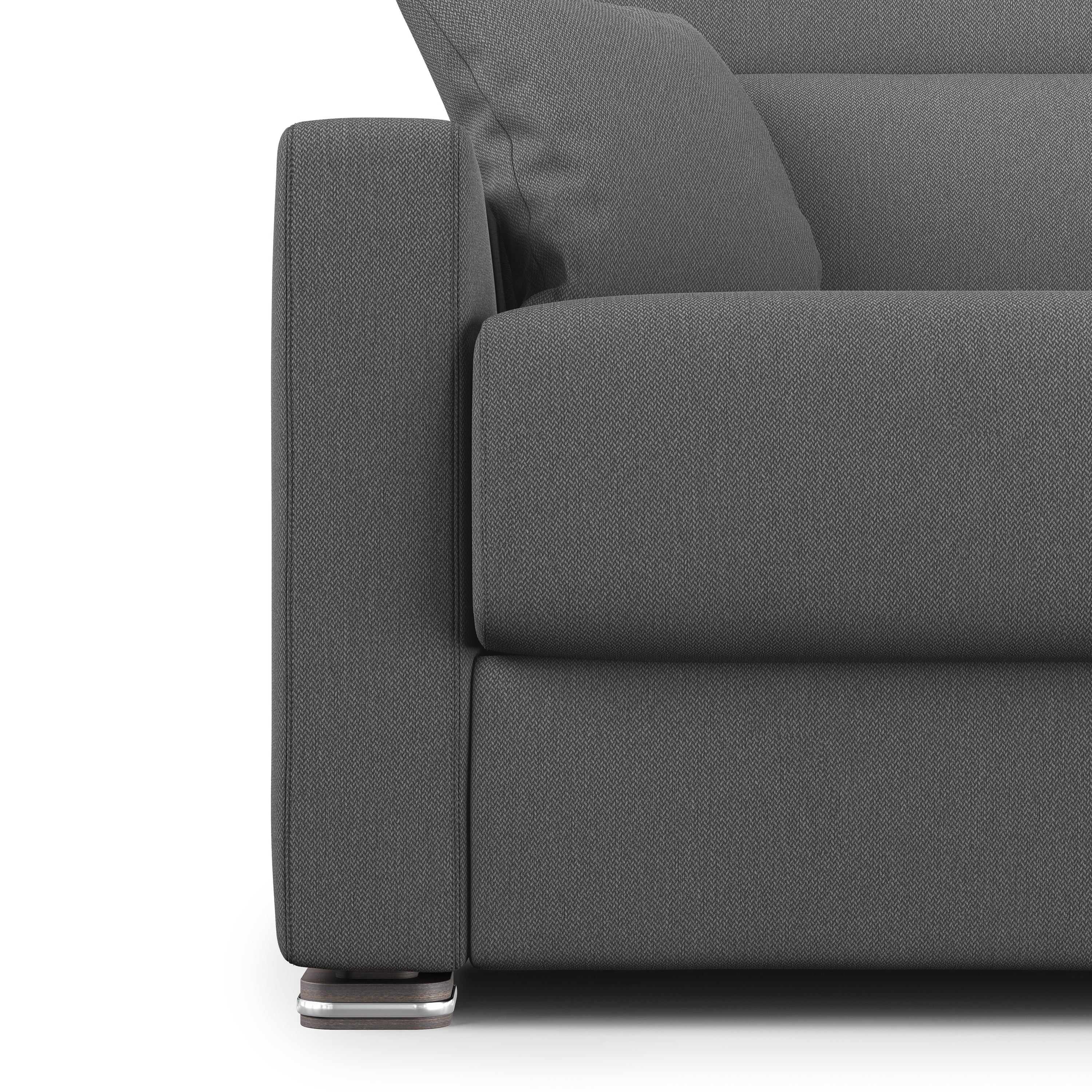 Amber Divano letto matrimoniale in tessuto smacchiabile T05 191 cm (mat. 140x197) antracite