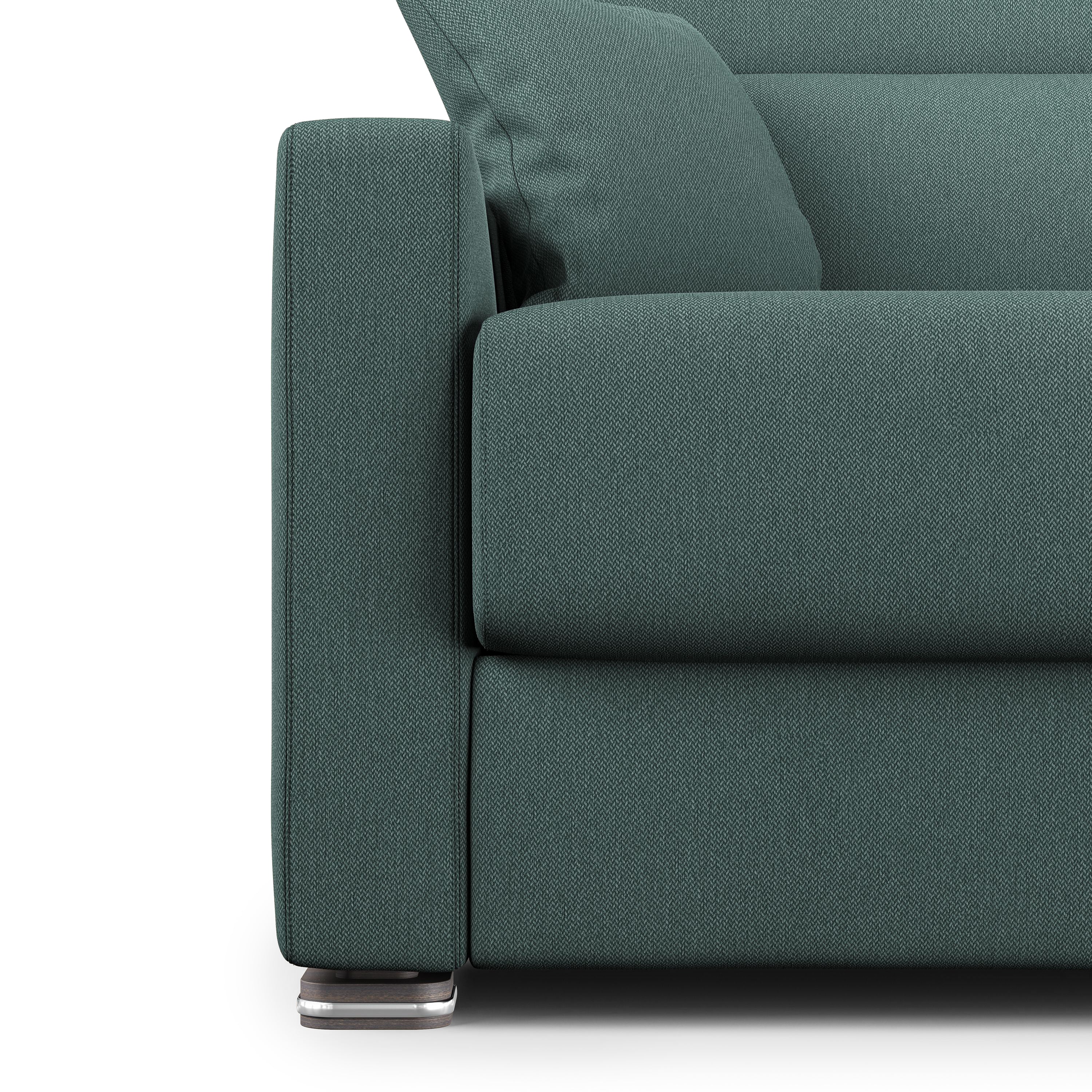 Amber Divano letto matrimoniale in tessuto smacchiabile T05 171 cm (mat. 120x197) verde