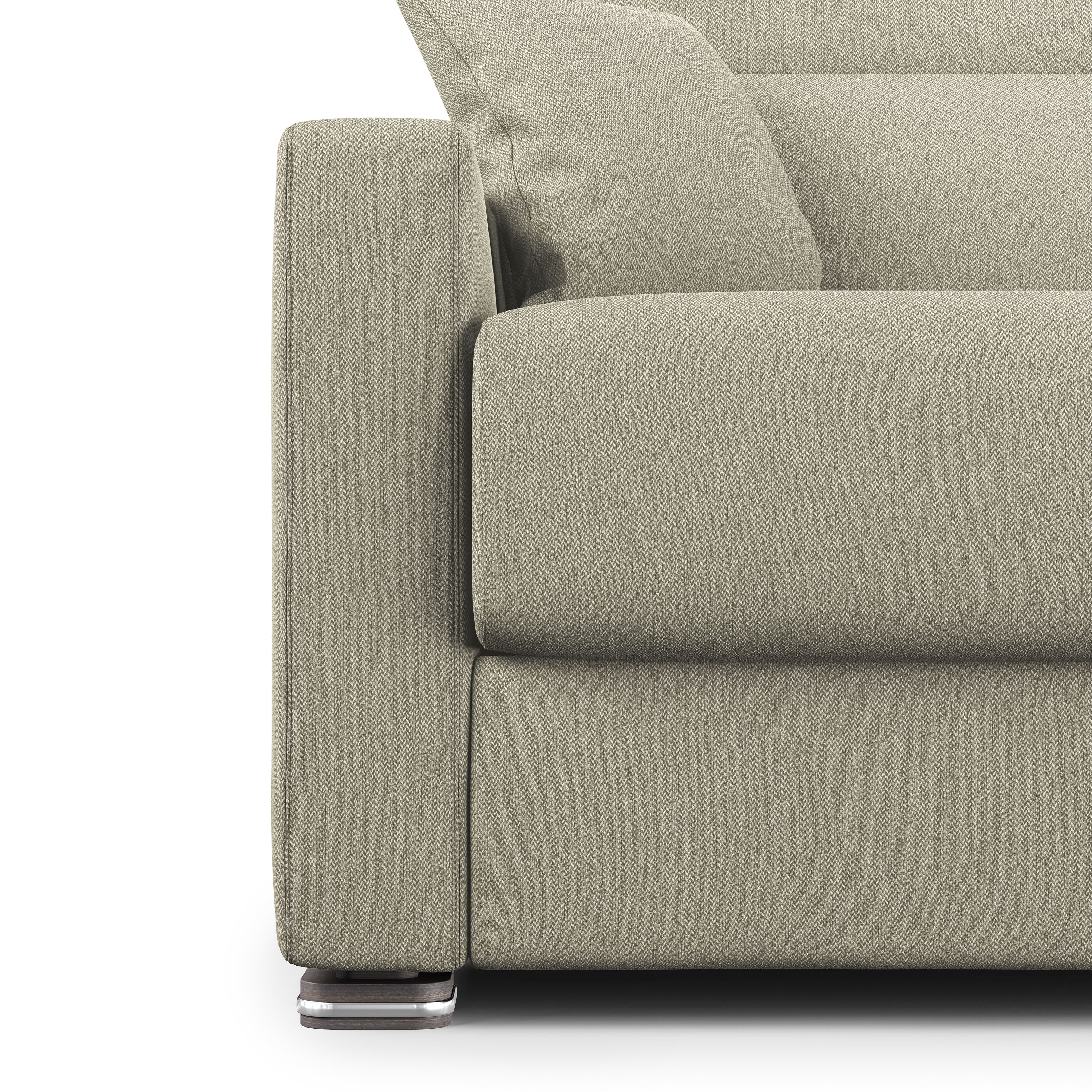 Amber Divano letto matrimoniale in tessuto smacchiabile T05 171 cm (mat. 120x197) panna