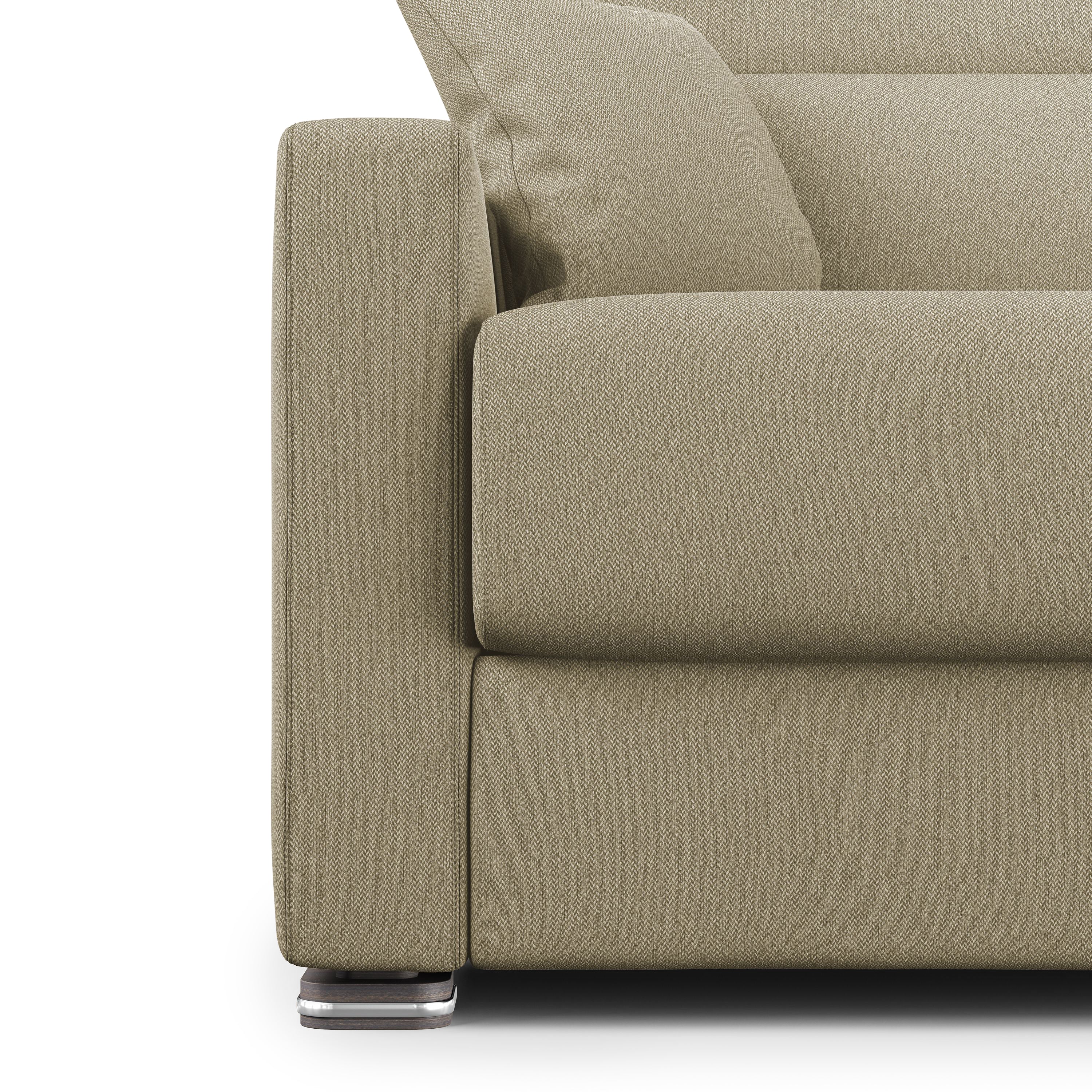 Amber Divano letto matrimoniale in tessuto smacchiabile T05 191 cm (mat. 140x197) cammello