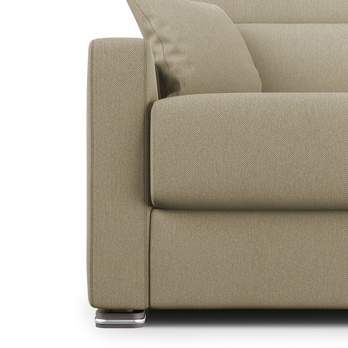 Amber Divano letto matrimoniale in tessuto smacchiabile T05 191 cm (mat. 140x197) cammello