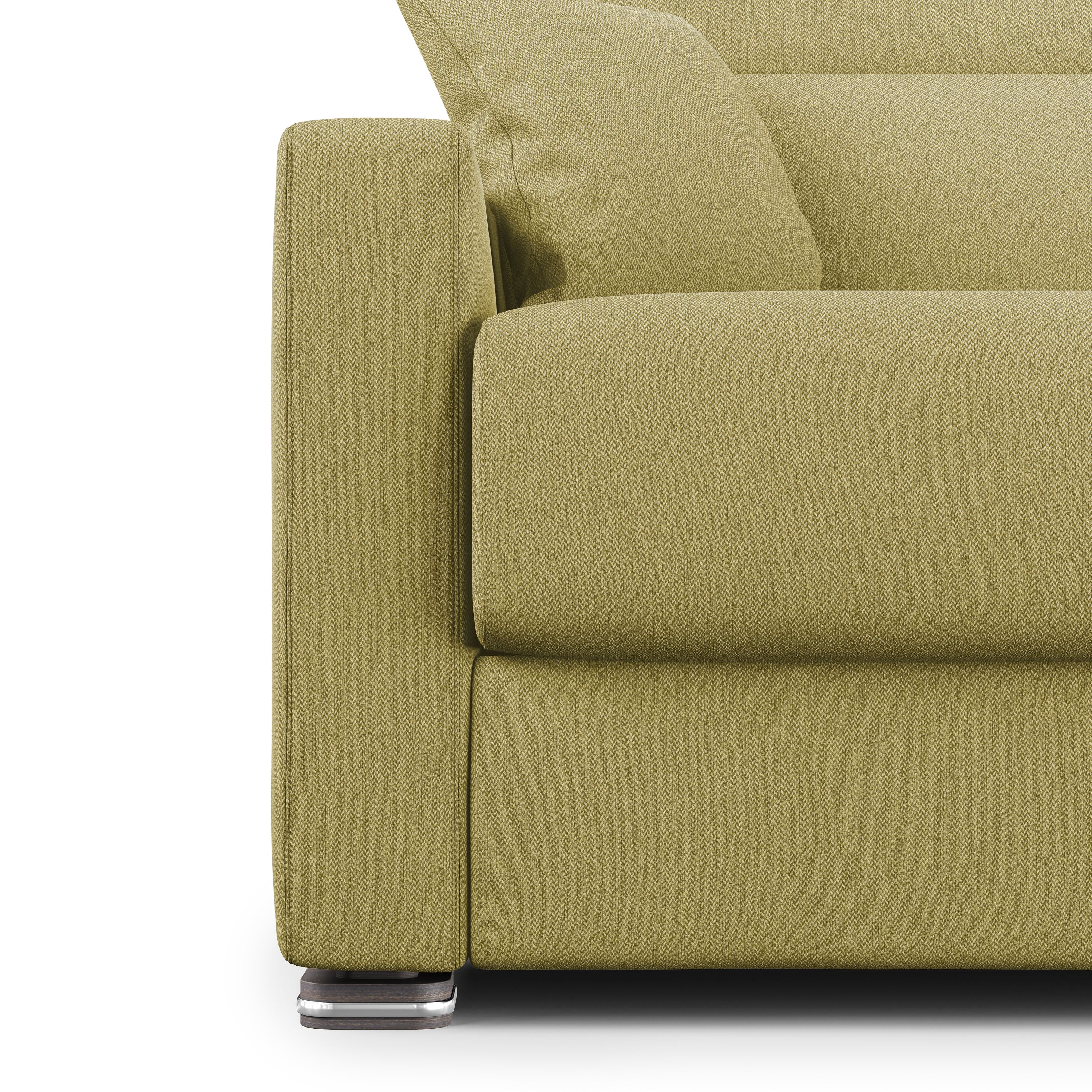 Amber Divano letto matrimoniale in tessuto smacchiabile T05 171 cm (mat. 120x197) giallo