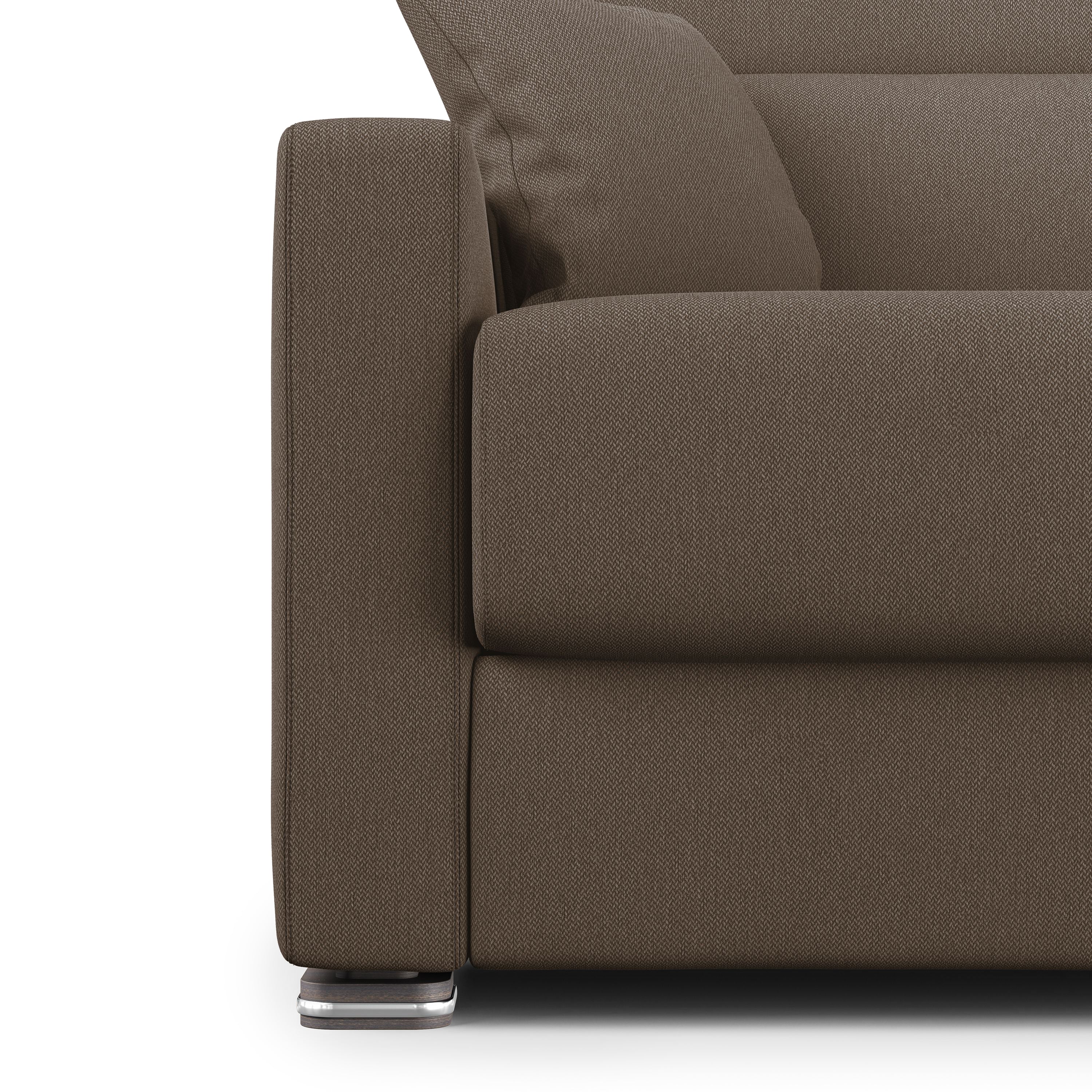 Amber Divano letto matrimoniale in tessuto smacchiabile T05 191 cm (mat. 140x197) marrone