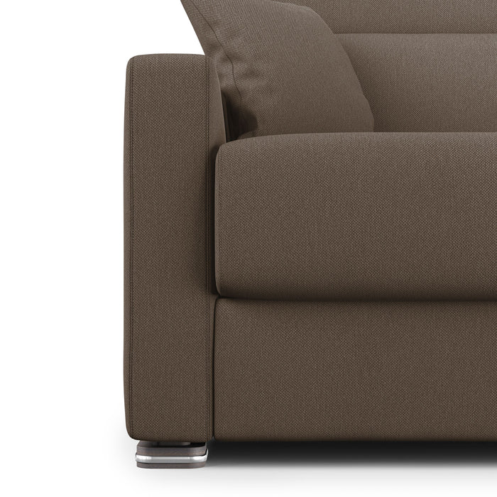 Amber Divano letto matrimoniale in tessuto smacchiabile T05 191 cm (mat. 140x197) marrone