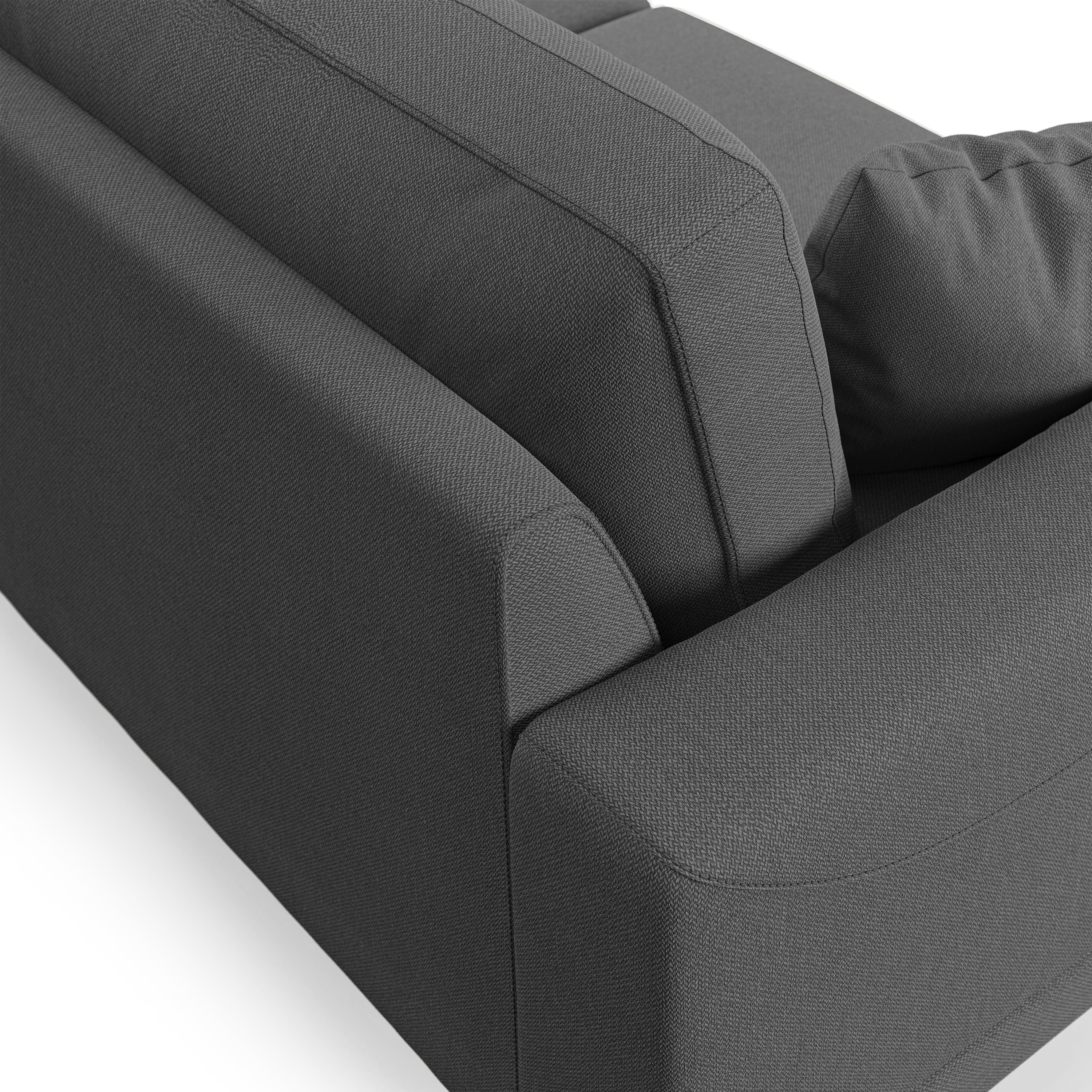 Dorian Divano moderno in tessuto morbido antimacchia T05 198 cm antracite