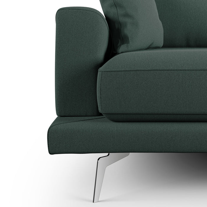 Dorian Divano moderno in tessuto morbido antimacchia T05 218 cm verde