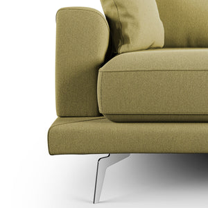 Dorian Divano moderno in tessuto morbido antimacchia T05 218 cm giallo