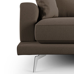 Dorian Divano moderno in tessuto morbido antimacchia T05 178 cm marrone
