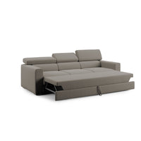 Dylan Divano a 3 sedute con estraibile a cassettone in tessuto simil cotone impermeabile T13 240 cm tortora