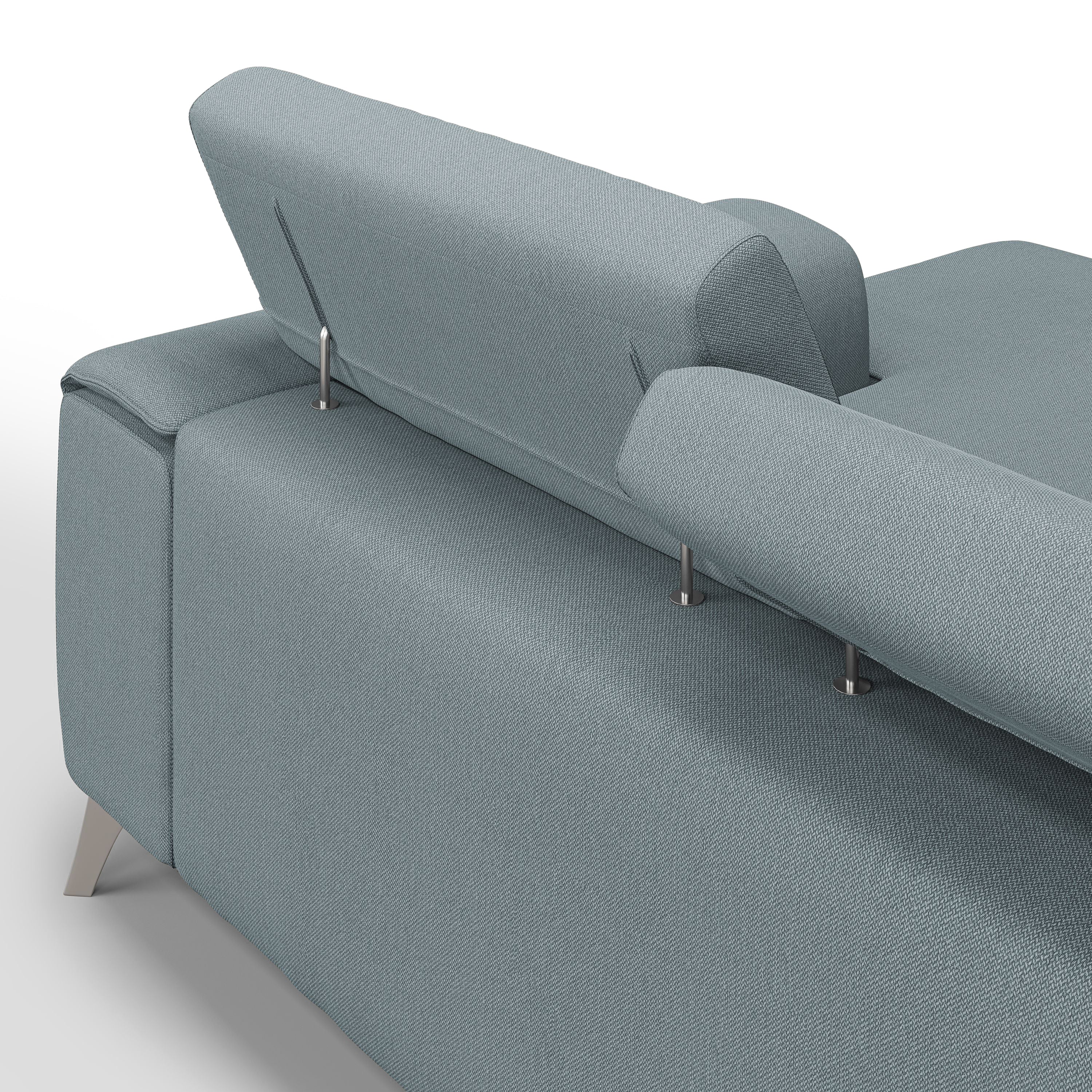 Fusion Divano angolare con sedute scorrevoli in tessuto morbido smacchiabile T05 260 cm Sinistro carta da zucchero