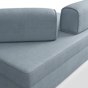 Liberty Divano senza pouf estraibile e schienali movibili in tessuto morbido impermeabile T02 160 cm carta da zucchero