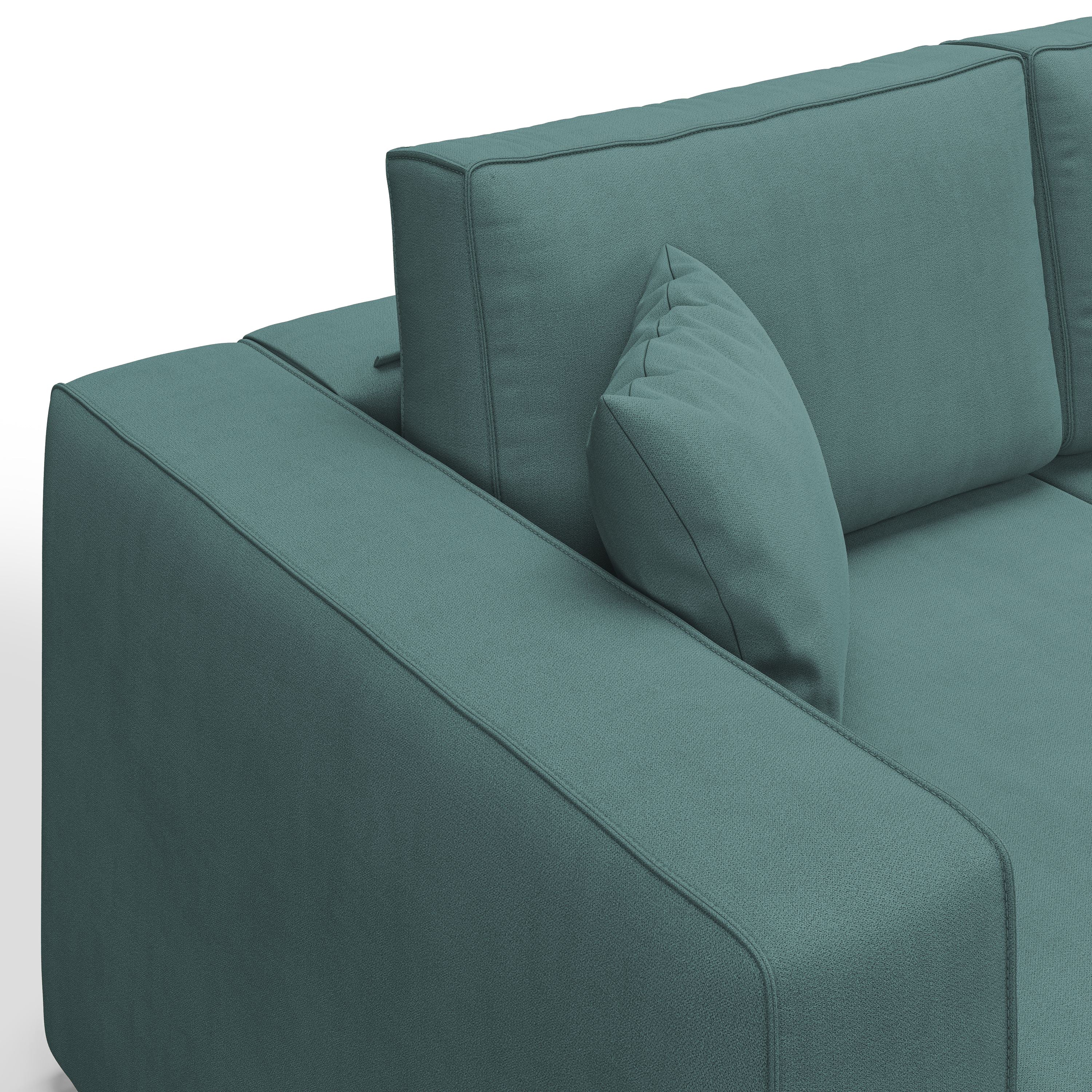 Morfeo Divano 3 sedute tessuto impermeabile 245 cm petrolio