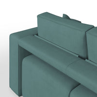 Morfeo Divano 3 sedute tessuto impermeabile 245 cm petrolio