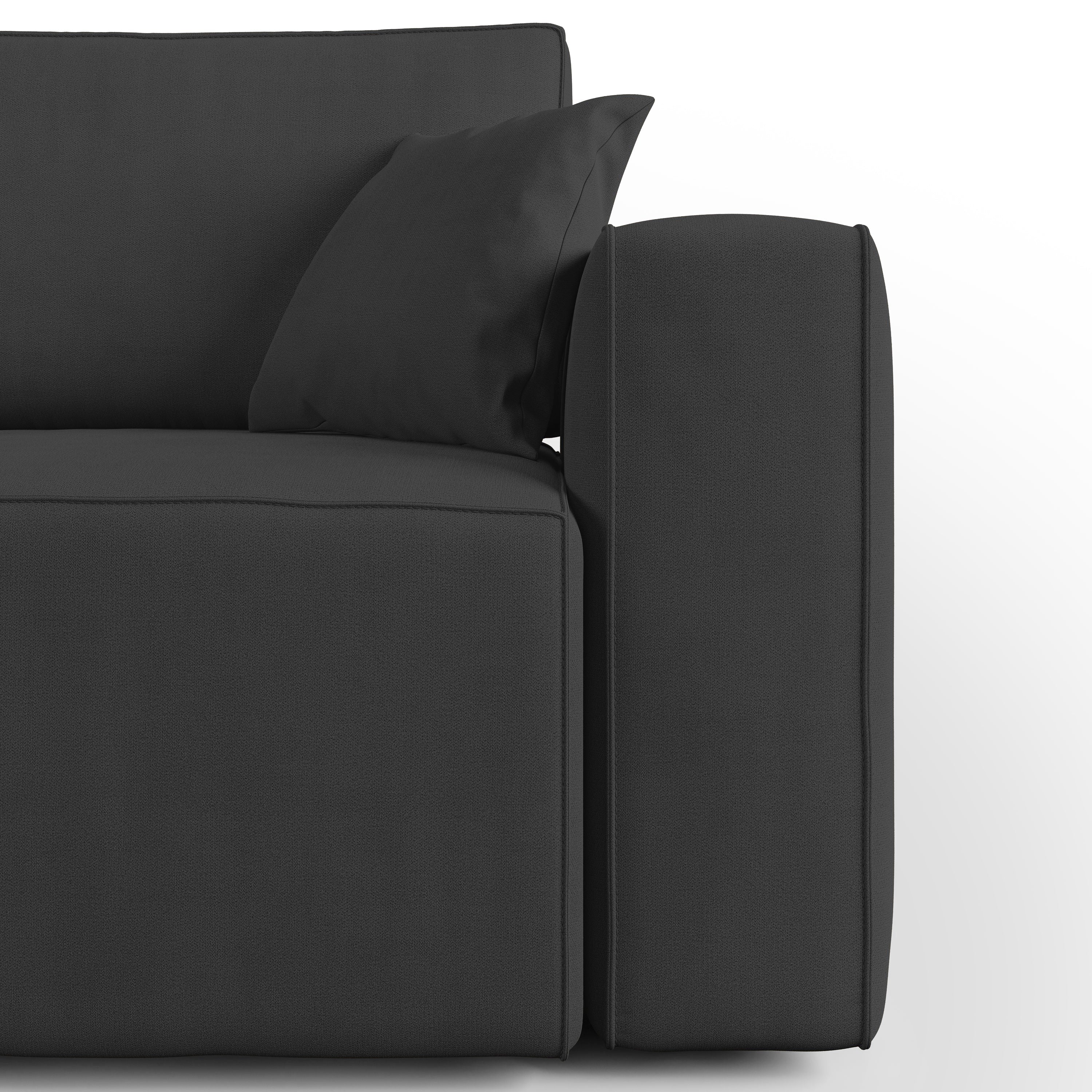 Morfeo Divano in tessuto impermeabile 180 cm  nero