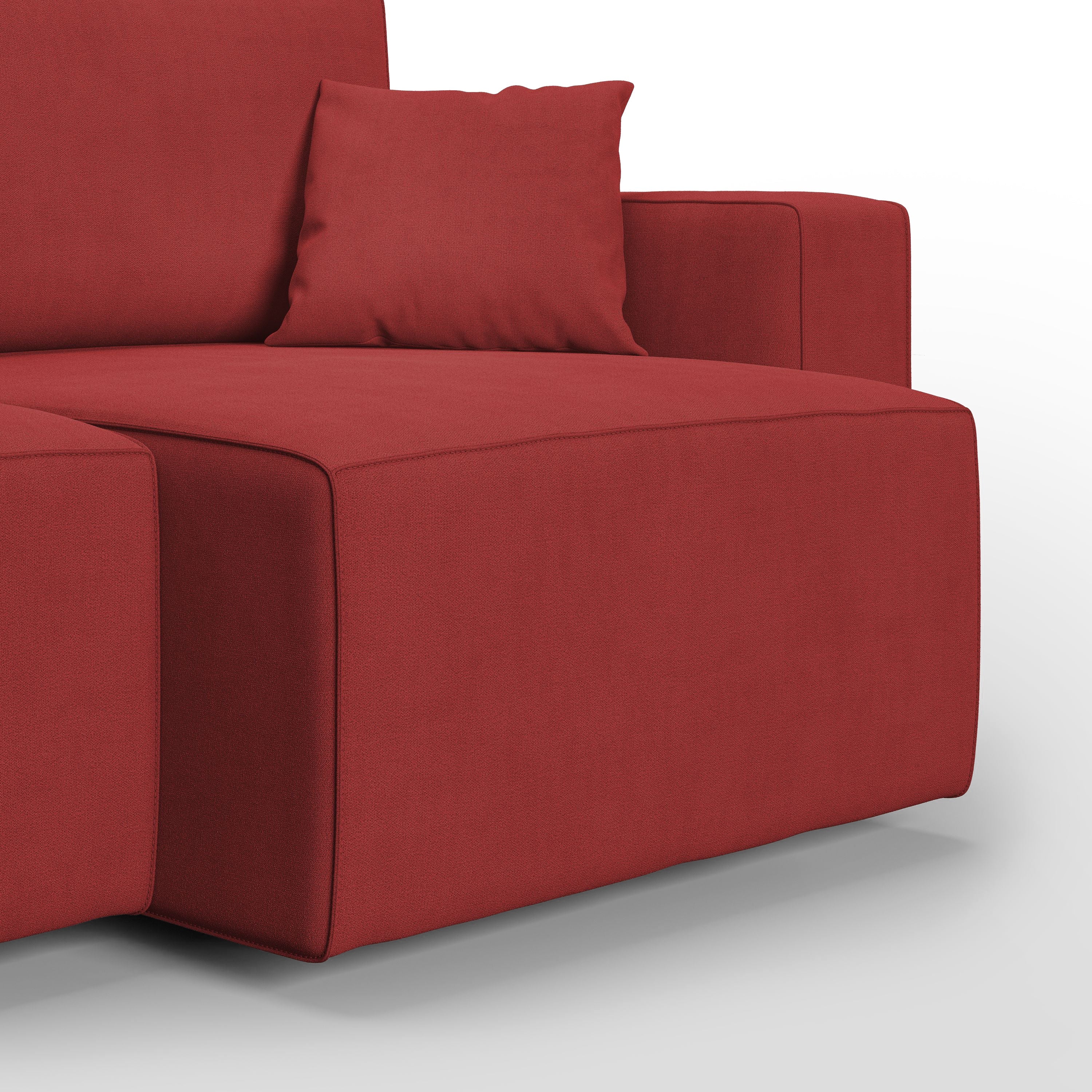 Morfeo Divano in tessuto impermeabile 215 cm rosso